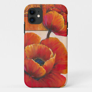 title_seo2 Flores de amapolas en un fondo tan y Naranja