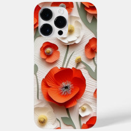 FUNDA PARA iPhone 14 PRO MAX DE Case-Mate FLORES DE ANEMONO DE BLANCO ROJO DE 3-D