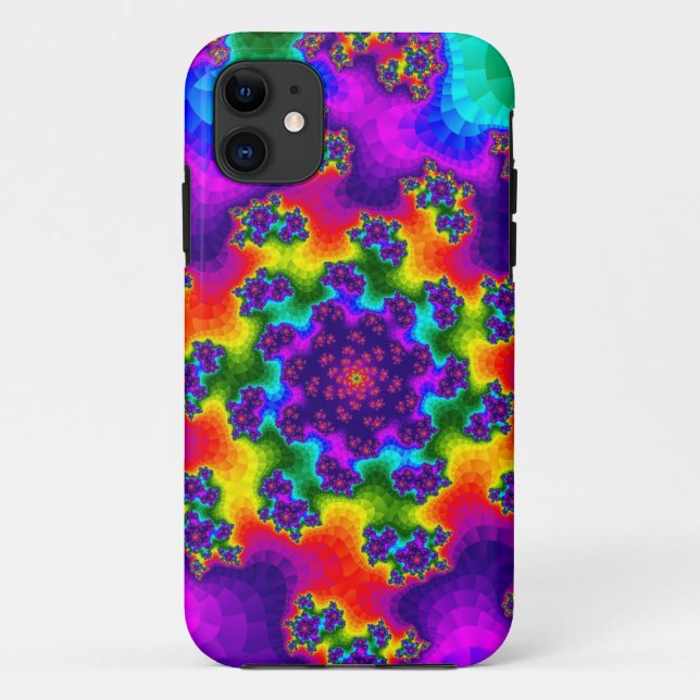 Funda De Case-Mate Para iPhone Flores de arcoiris (Reverso)