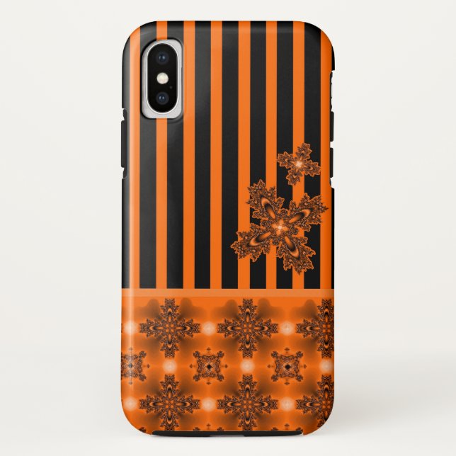 Funda De Case-Mate Para iPhone Flores de Artdeco en estilo retro (Reverso)