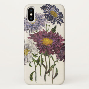 Funda Para iPhone X Flores de Aster Púrpura Antiguas