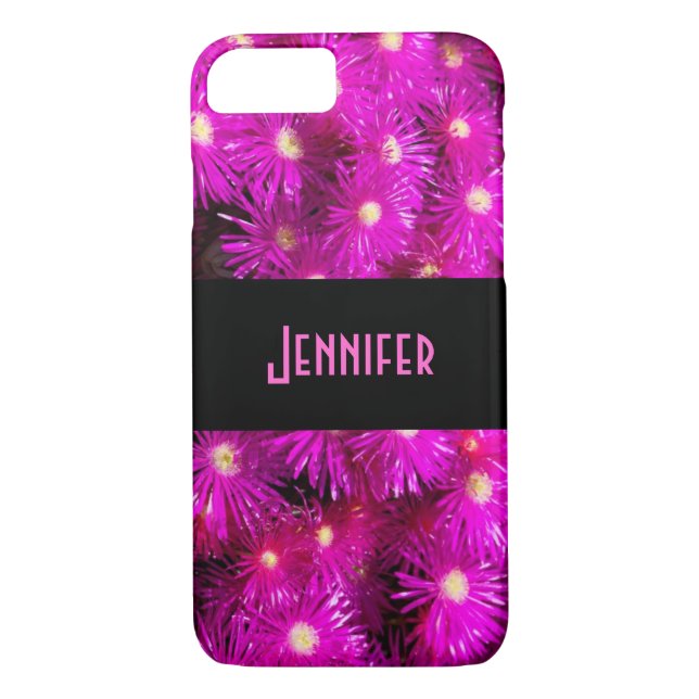 Funda De Case-Mate Para iPhone Flores de Aster Rosa (Reverso)