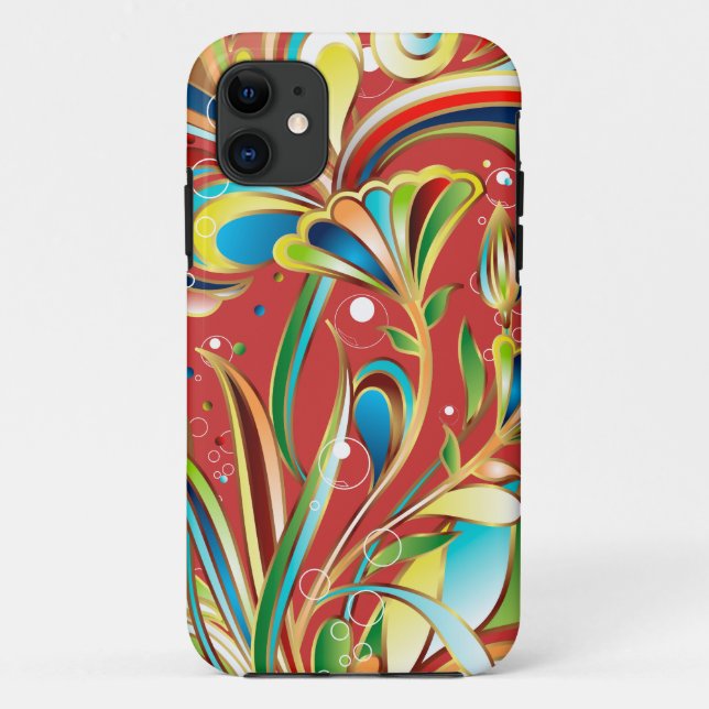 Funda De Case-Mate Para iPhone Flores de batido espléndidas (Reverso)