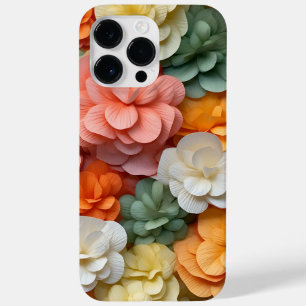 FUNDA PARA iPhone 14 PRO MAX DE Case-Mate FLORES DE BEGONIA EN BLANCO VERDE DE TIPO 3-D NARA