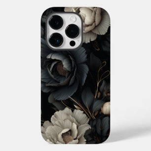 Funda Para iPhone 14 Pro De Case-Mate Flores de blanco y negro