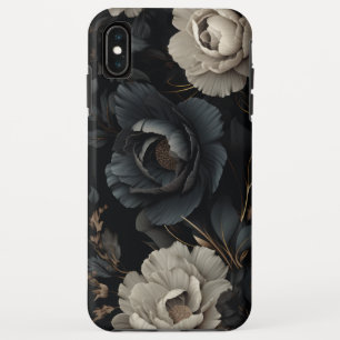 Funda Para iPhone XS Max Flores de blanco y negro