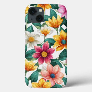 Funda Para iPhone 13 Flores de Bonito coloridas flores naturales de pri