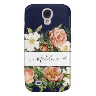 Carcasa Para Galaxy S4 Flores de Bonito rosa y blanca de la Marina de Gue