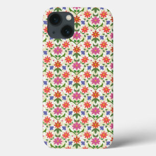 Funda Para iPhone 13 Flores de bonito y puntos de polka en el estuche E
