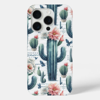 Funda Para iPhone 15 Pro Flores de cactus