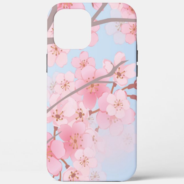 Funda De Case-Mate Para iPhone Flores de cerezo (Reverso )