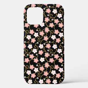 Funda Para iPhone 12 Flores de cerezo, diseño japonés