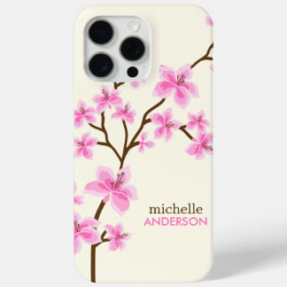 Funda Para iPhone 15 Pro Max Flores de cerezo rosa