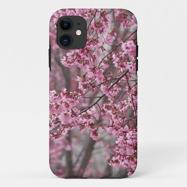Funda De Case-Mate Para iPhone Flores de cerezo Sakura rosadas flotando (Reverso)