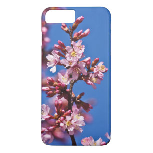 Funda Para iPhone 8 Plus/7 Plus Flores de Cerezo Sakura Tocando Azul