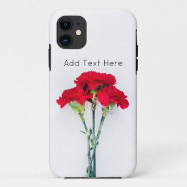 Funda Para iPhone 11 Flores de clavel rojo