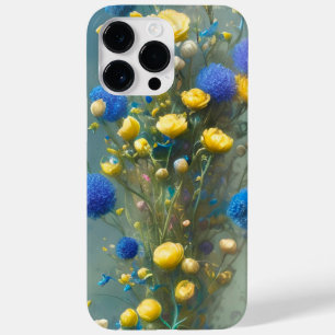 FUNDA PARA iPhone 14 PRO MAX DE Case-Mate FLORES DE COLOR AMARILLO Y AZUL