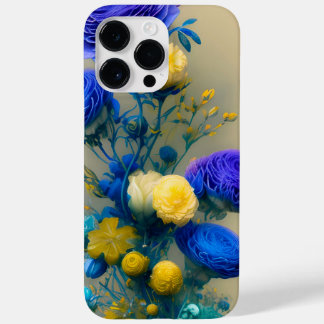 FUNDA PARA iPhone 14 PRO MAX DE Case-Mate FLORES DE COLOR AMARILLO Y AZUL