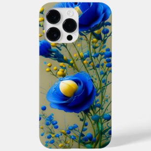 FUNDA PARA iPhone 14 PRO MAX DE Case-Mate FLORES DE COLOR AMARILLO Y AZUL