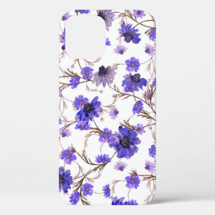 Funda Para iPhone 12 Flores de color marrón, papel tapizado sin costura