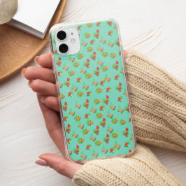Funda Para iPhone 13 Pro Max Flores de colores estilizados patrón botánico