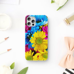 Funda Para iPhone 11 Flores de colores, margaritas - rosa amarillo azul