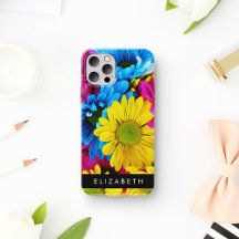 Flores de colores, maricas, boho, tu nombre