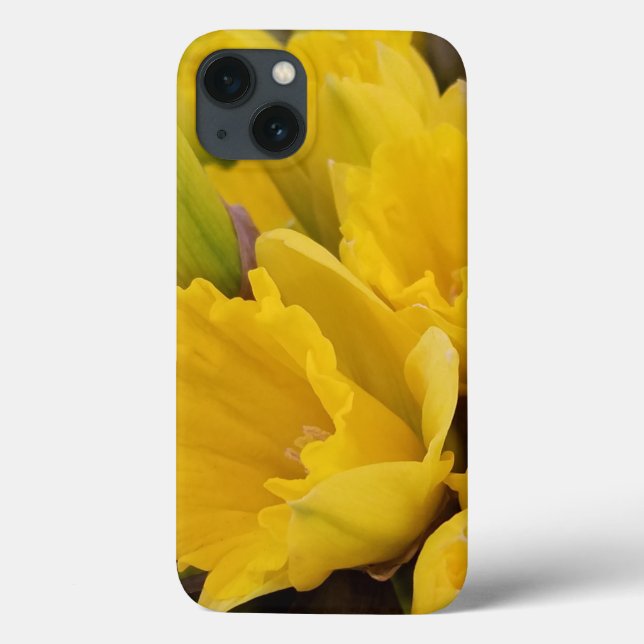 Funda De Case-Mate Para iPhone Flores de Daffodil Amarillo Floral (Reverso)