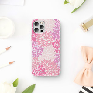Funda Para iPhone 11 Flores De Dahlia, Patrón De Flores, Dahlia Rosa