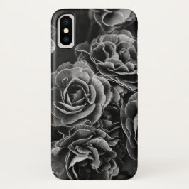 Funda Para iPhone X Flores de doble fórmula, negro y blanco