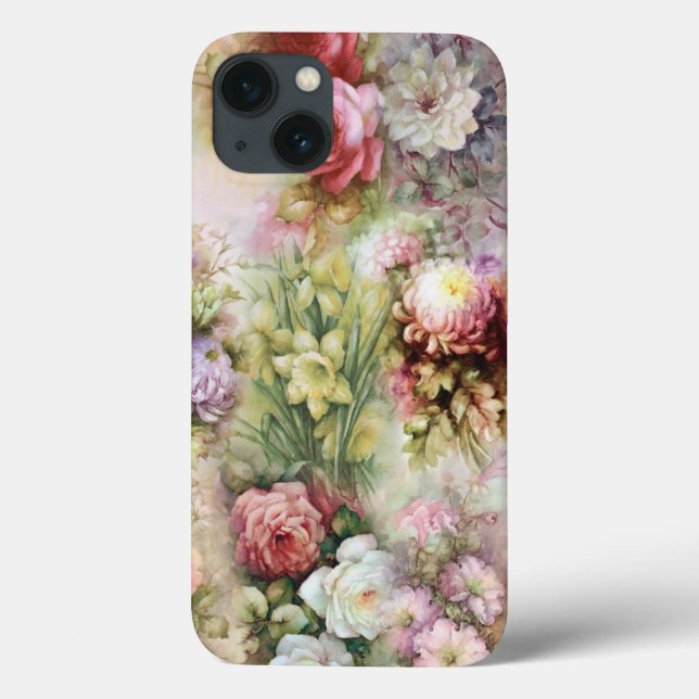 Funda De Case-Mate Para iPhone Flores de época (Reverso)