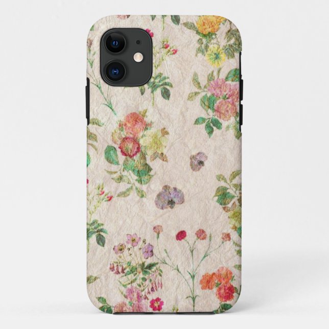 Funda De Case-Mate Para iPhone Flores de época (Reverso)