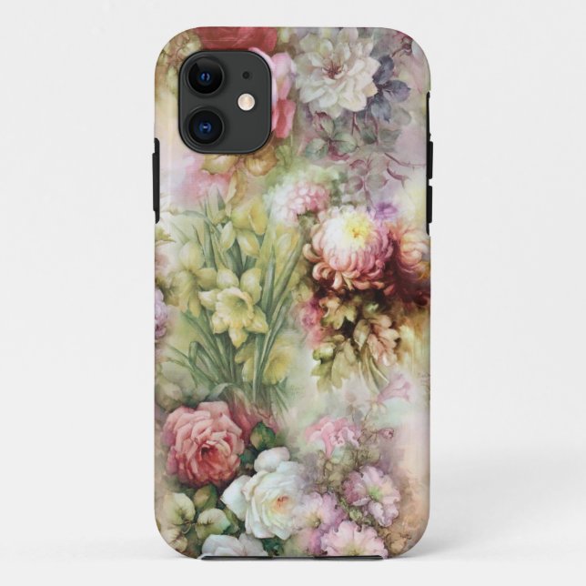Funda De Case-Mate Para iPhone Flores de época (Reverso)
