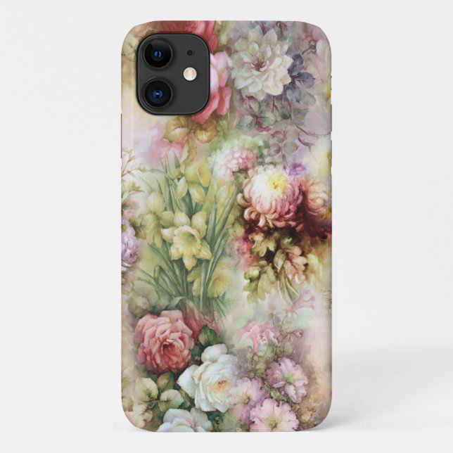 Funda De Case-Mate Para iPhone Flores de época (Reverso)