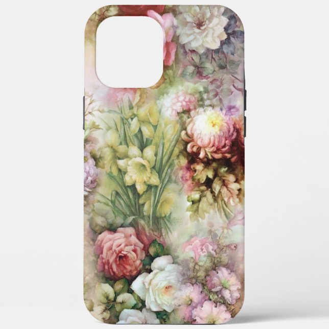 Funda De Case-Mate Para iPhone Flores de época (Reverso )