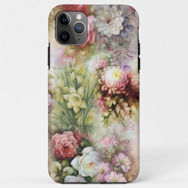 Funda De Case-Mate Para iPhone Flores de época (Reverso)