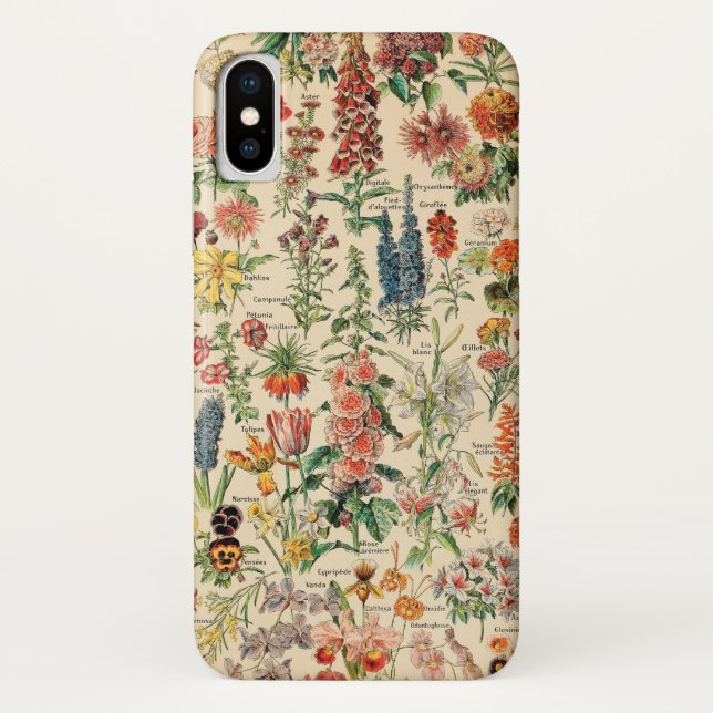 Funda De Case-Mate Para iPhone Flores de época de Adolphe Millot (Reverso)
