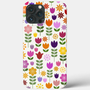 Funda Para iPhone 13 Pro Max Flores de estilo escandinavo gran patrón