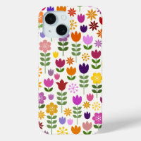 Flores de estilo escandinavo gran patrón