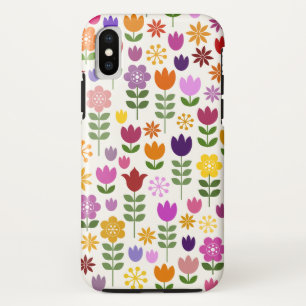 Funda Para iPhone X Flores de estilo escandinavo gran patrón