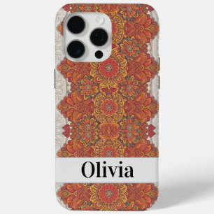 Funda Para iPhone 15 Pro Max Flores de estilo vintage elegantes modernas