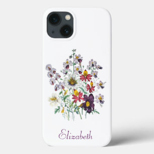Funda Para iPhone 13 Flores de flor de terciopelo/flor de flor de cebad