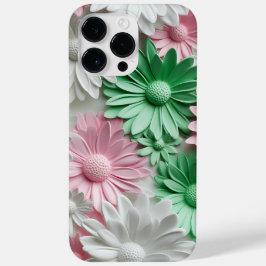 FUNDA PARA iPhone 14 PRO MAX DE Case-Mate FLORES DE GERBERA VERDE PASTEL WHITE PINK