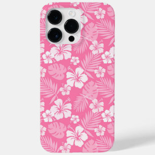 FUNDA PARA iPhone 14 PRO MAX DE Case-Mate FLORES DE HIBISCO PINO Y BLANCO