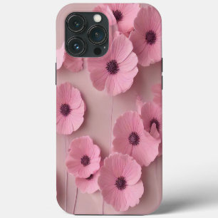Funda Para iPhone 13 Pro Max Flores de Hortensia Rosa