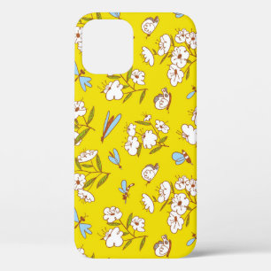 Funda Para iPhone 12 Flores de insectos mariposas: Patte sin foco de ve