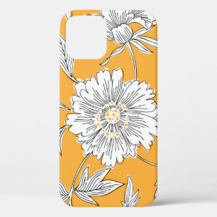 Funda Para iPhone 12 Flores de jardín abstractas dibujadas a mano. Dibu