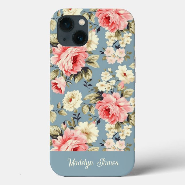 Funda De Case-Mate Para iPhone Flores de Jardín de Campo Patrón Personalizado (Reverso )