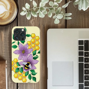Funda Para iPhone 13 Pro Max Flores de lavanda de abedul amarillo