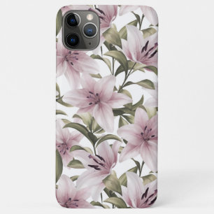 Funda Para iPhone 11 Pro Max Flores de Lily. Patrón floral